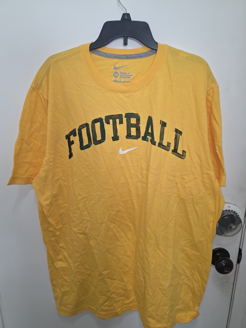 Nike Men’s Yellow 'FOOTBALL' Graphic Short-Sleeve Tee